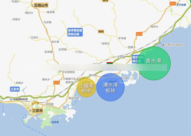 陵水旅游地产分布图
